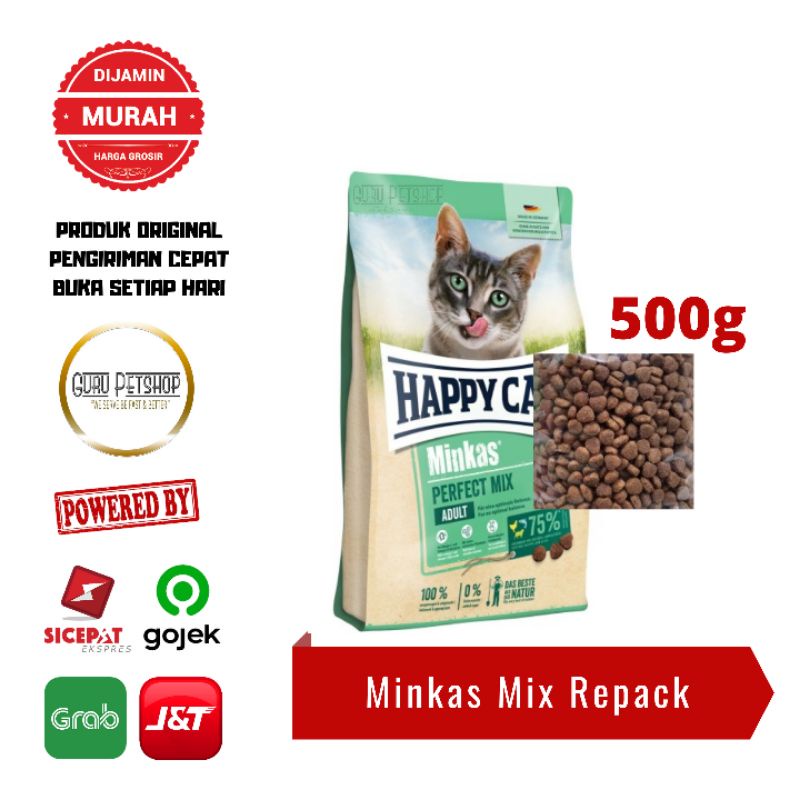 Makanan Kucing Happy Cat Minkas Perfect Mix 500g Minkas Mix