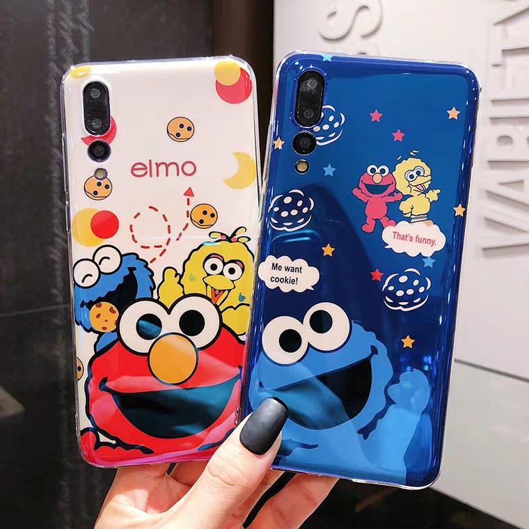 Hologram Case Elmo Oppo A5 A9 A31 A3s A5s A7 A1k Realme C2 Vivo S1 Y12 Y15 Y17 Y91 Y93 Y95 Casing