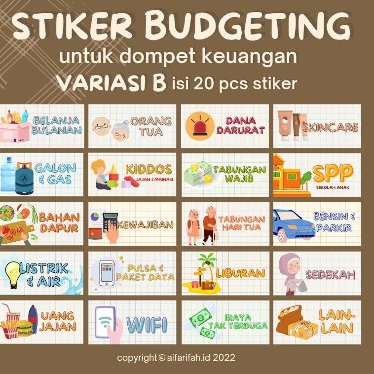 

(Y4A9) STIKER DOMPET KEUANGAN / STIKER BUDGETING //Hadir@lagi