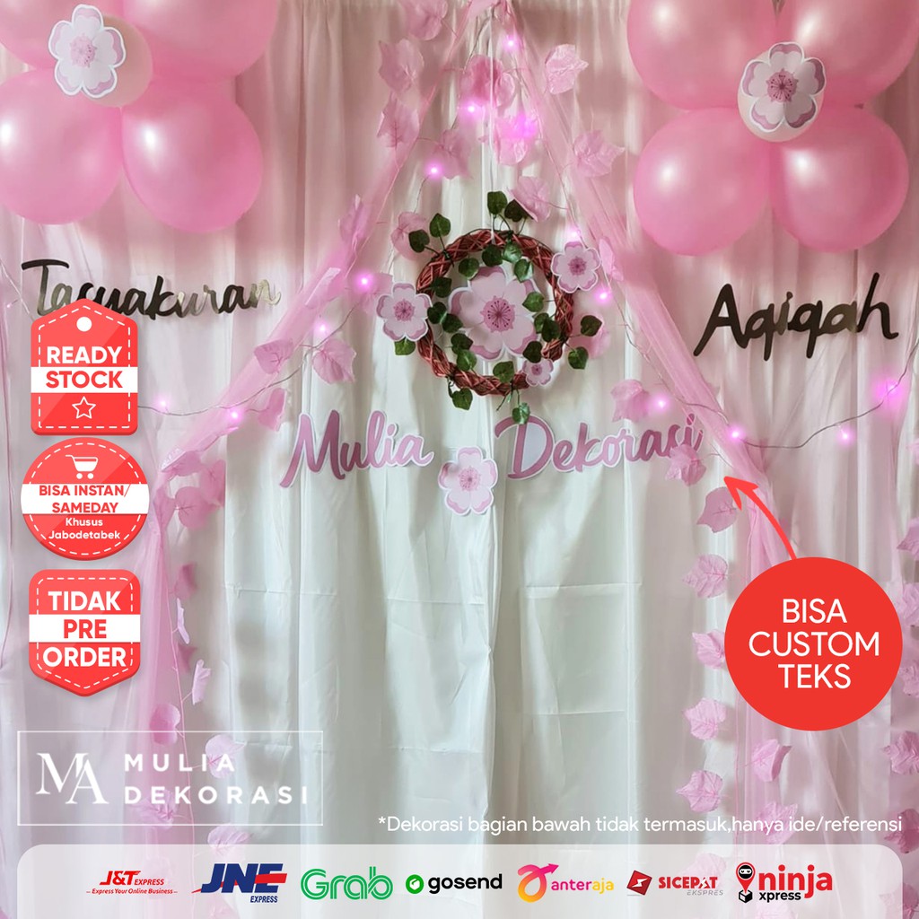 Dekorasi Backdrop Aqiqah Khitan Syukuran 4 7 Bulan Ulang Tahun Background Paket NN