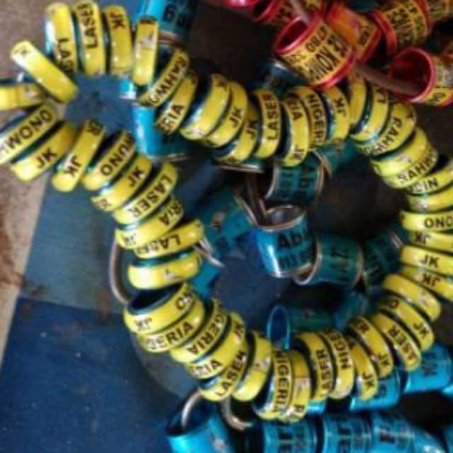 Ring Burung Merpati & Nuri Model Donat MK Variasi Ukuran slim ( Minimal 10biji )