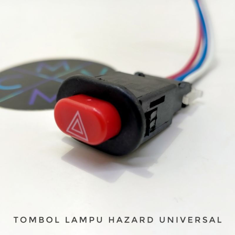 SAKLAR HAZARD MURAH / TOMBOL LAMPU HAZARD TOURING 3 kabel UNIVERSAL