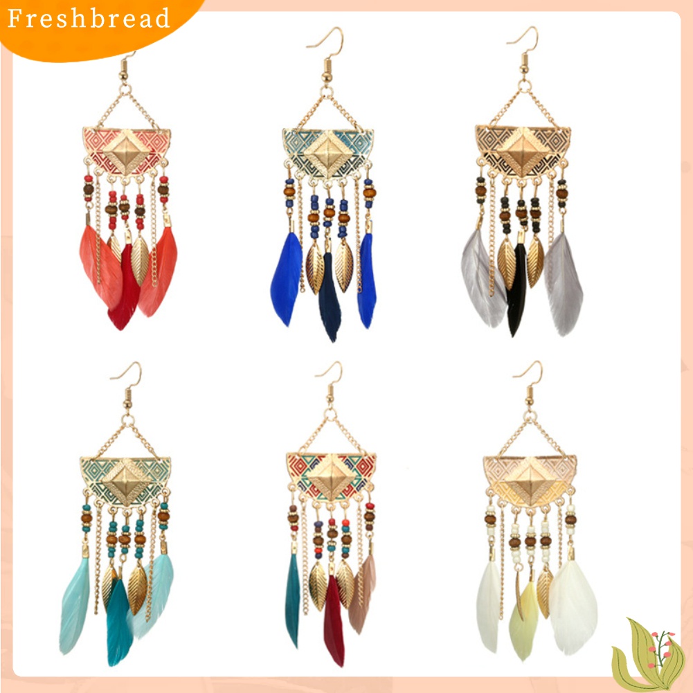 Fresh| Anting Kait Gantung Statement Desain Kipasmanikmanikbulurumbai Gaya Bohemian Untuk Wanita