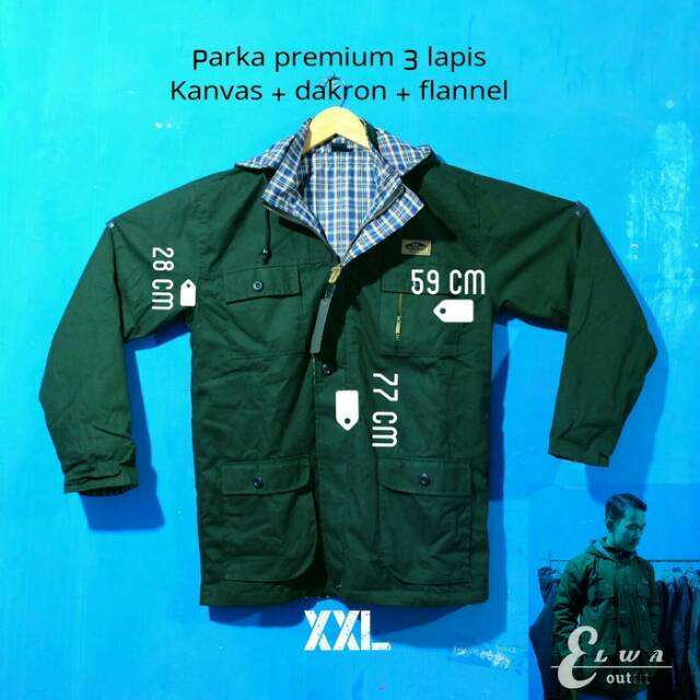 Jaket Parka Jumbo XXL  Unisex Pria Wanita