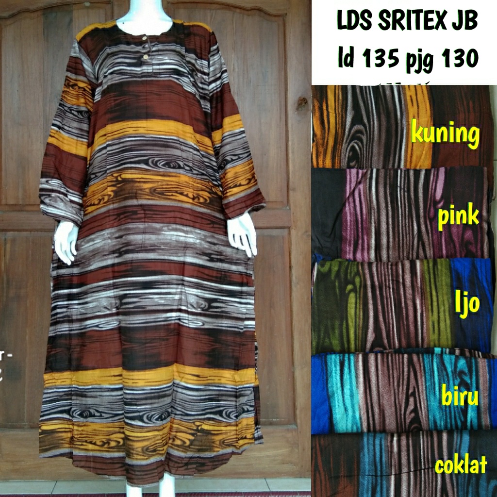 Daster Lengan Panjang Sritex Jumbo Busui