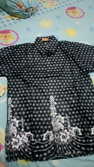 Dress Bolero Mahkota Melia Abu Batik Modern Midi Dress Kerja Seragam Kantor Pesta Kondangan