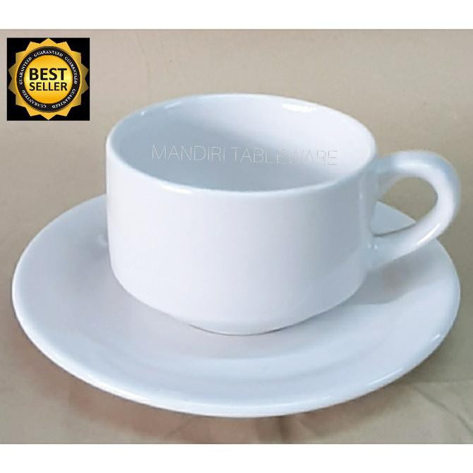 CANGKIR SET PUTIH POLOS / KOPI / TEH