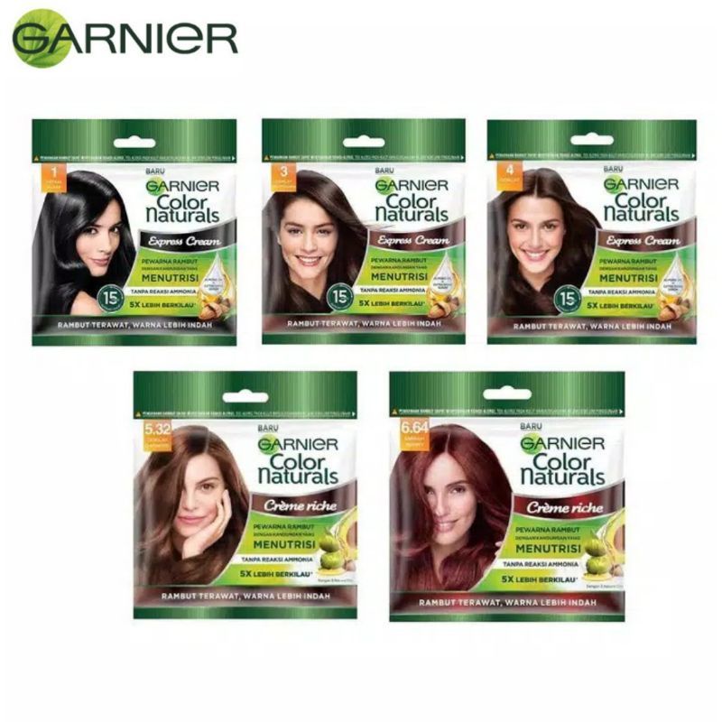 GARNIER COLOR NATURAL|SEMIR RAMBUT GARNIER|PEWARNA RAMBUT SACHET