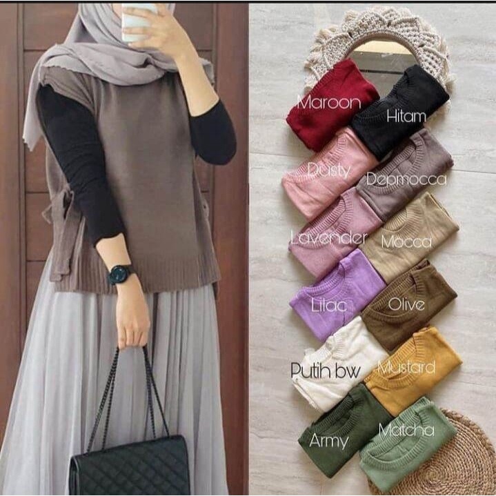 Rok Rajut Span / Rok Span Knit / Rok Panjang / Long Knit Skirt / Rok Wanita Kekinian / Celana Panjang Wanita-ROMPI RAJUT TALI