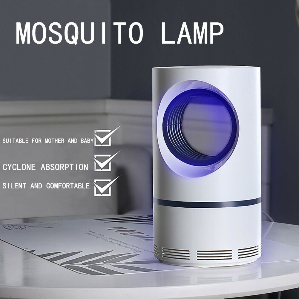 Aleekit Pembasmi Nyamuk Mosquito Lamp Killer USB UV Vortex Purple Light - 188 - White