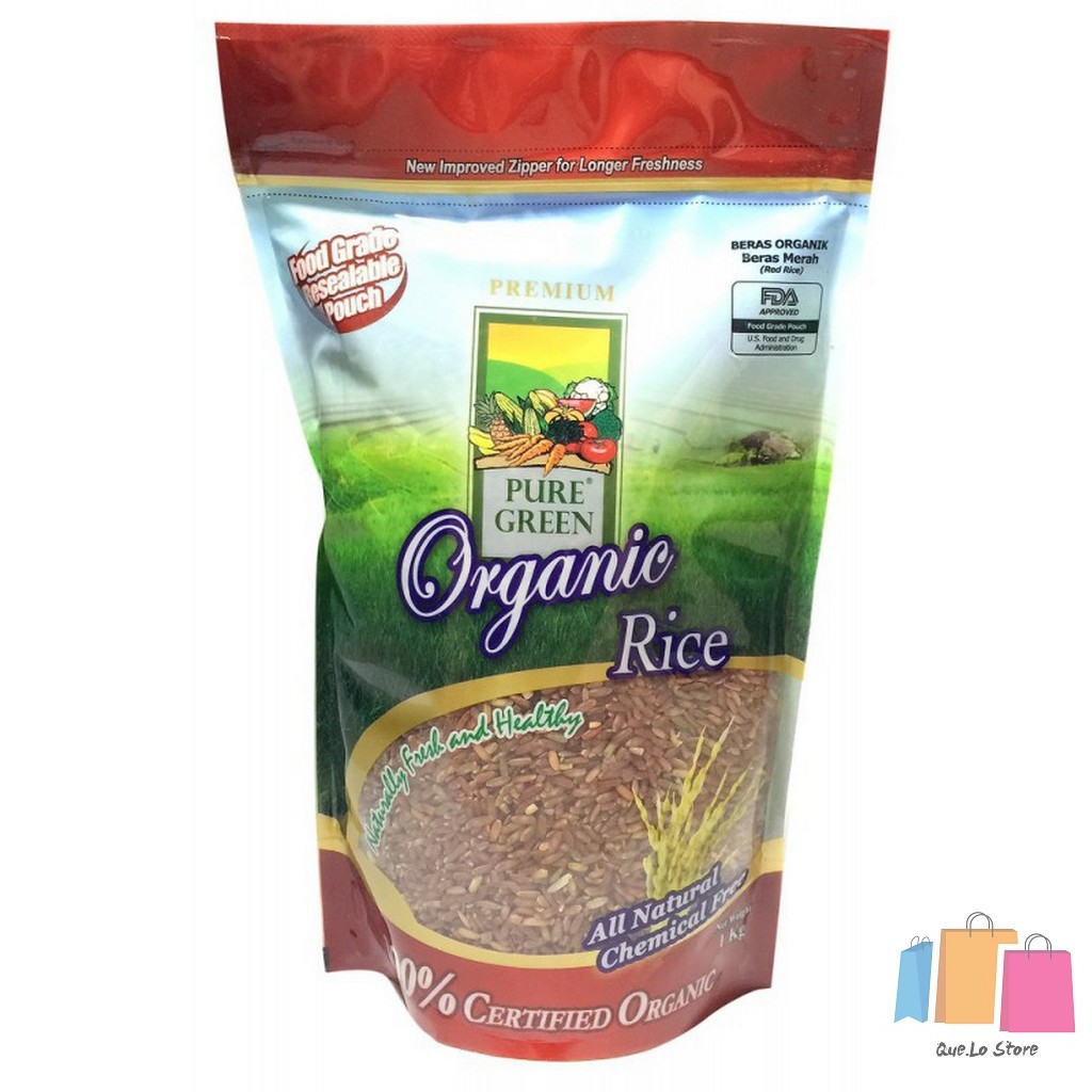 

Pure Green Beras Organik 1kg - Merah