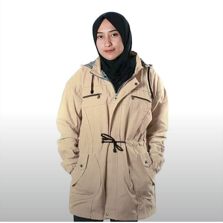 JAKET WANITA PARKA  Ukuran Besar SIZE M/L XL XXL XXXL XXXXL BAHAN KANVAS