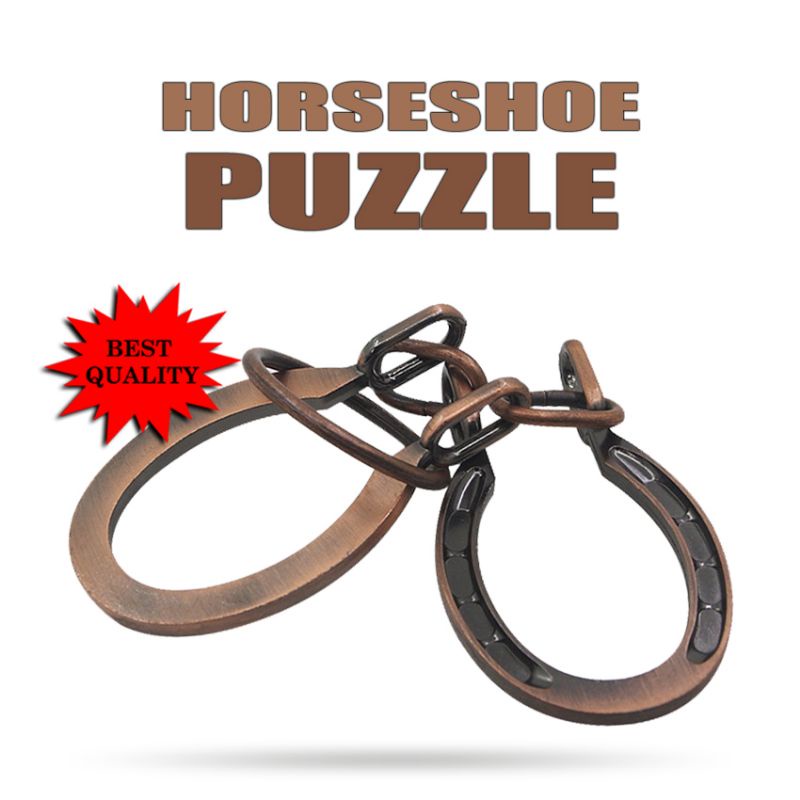 Horseshoe Puzzle Copper - Puzzle Handcuff - Puzzle Borgol - Puzzle Sepatu Kuda - Toko Sulap - Sword 