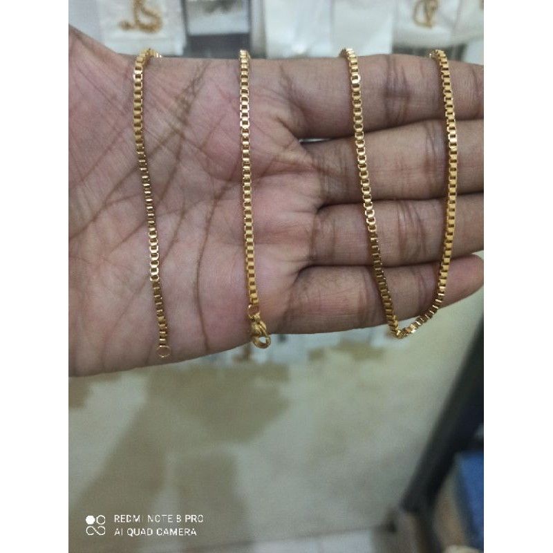 KALUNG TITANIUM MODEL MILANO ITALI BIASA WARNA EMAS