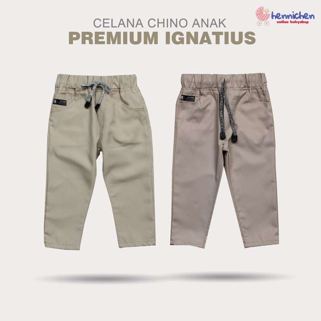 CELANA CHINO ANAK CELANA PANJANG ANAK PREMIUM IGNATIUS UNISEX 1-6 TAHUN OVIKIDS