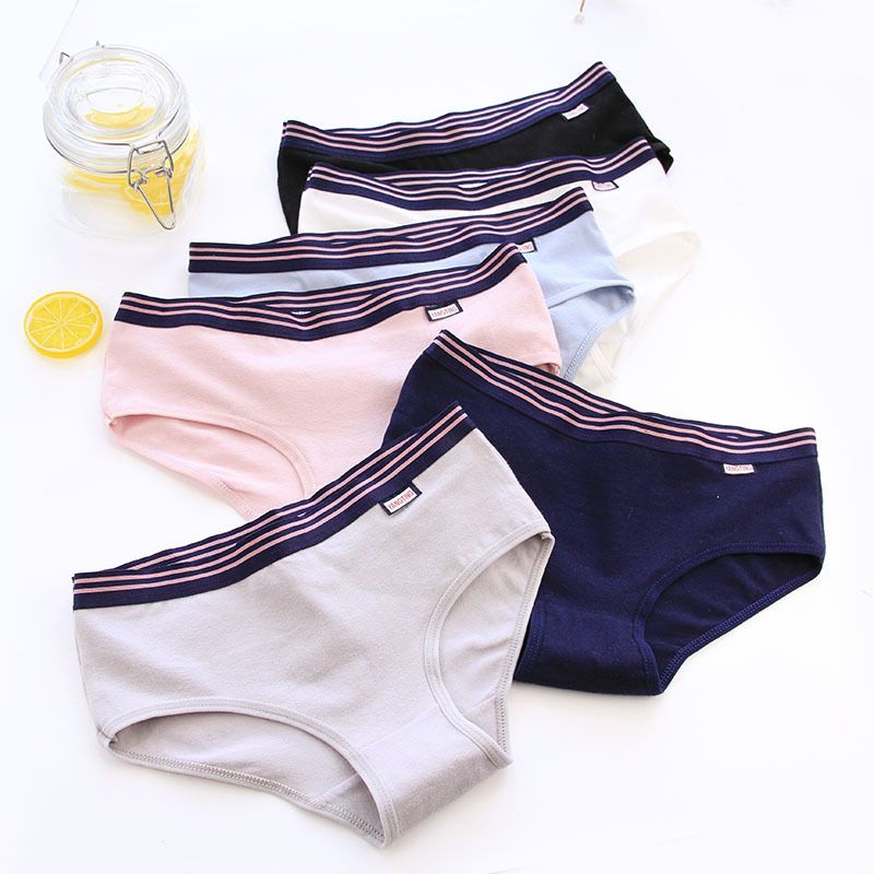 Celana Dalam Wanita Impor Mid Waist Motif Gambar Lucu Cute dan Motif Polos