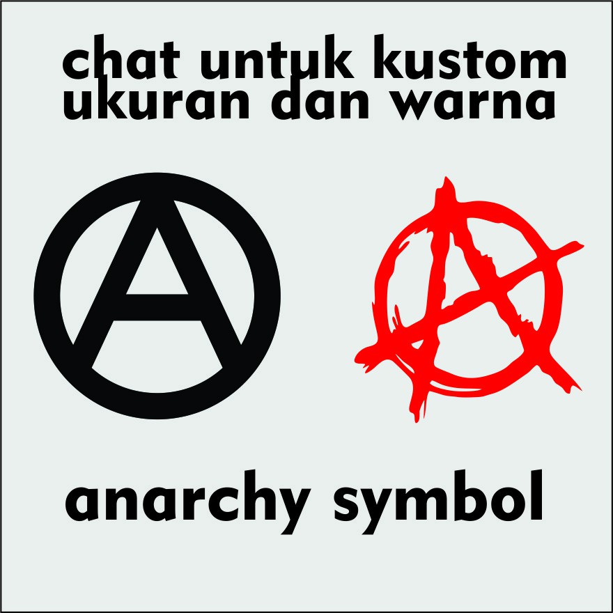 

stiker logo symbol anarchy / anarki