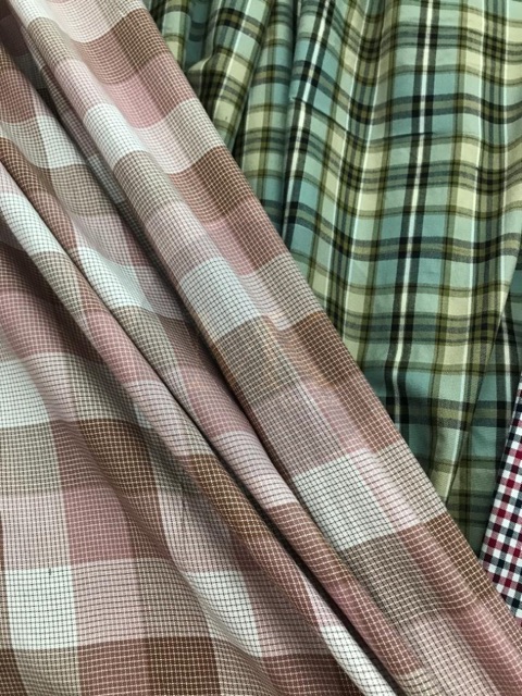 KATUN KOTAK MOTIF COTTON METERAN BAHAN GINGHAM DRESS BLOUSE