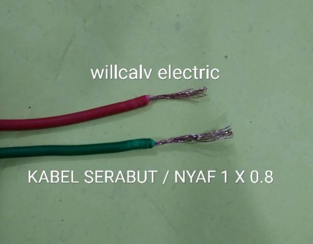 KABEL NYAF 1X0.8 - KABEL TUNGGAL SERABUT 1X0.8 - KABEL SERABUT ISI 1 X 0.8 TEMBAGA HARGA PERMETER