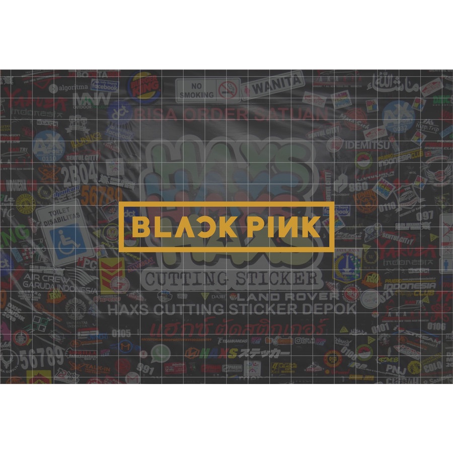 Cutting Sticker Blackpink Logo Ukuran 10 CM Untuk Motor Mobil