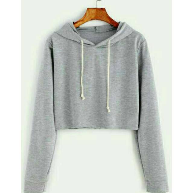 JAYA.Co Sweater Hoodie CROP BASIC 6 Warna