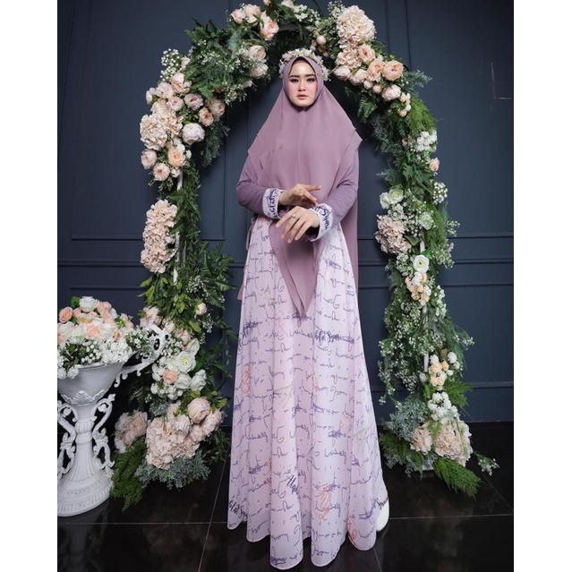 ALQIBLAT print Set syari