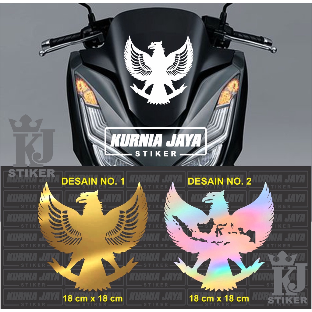 STIKER MOTOR CUTTING STIKER KACA VISOR MOTOR PCX NMAX LEXI STIKER LOGO GARUDA