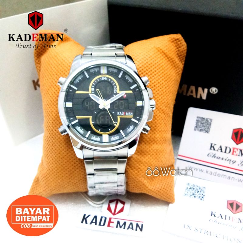 JAM TANGAN KADEMAN TYPE K422G DOUBLE TIME 100%ORIGINAL