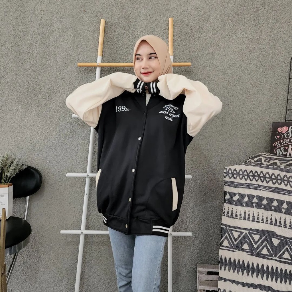 SUMMER 199X 2XL 3XL Jacket Baseball Varcity Oversize | Outerwear Pria Wanita Fashion Terkini Korean Style