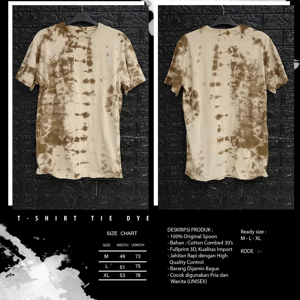 T-SHIRT POLOS WASHING TIE DYE EFFECT UNSEX/ KAOS WANITA/ KAOS PRIA