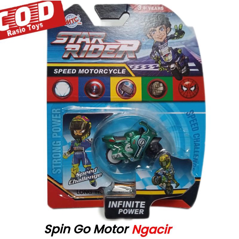 Mainan Spin Go Motor Gp/ Star Rider Motor Balap Kencang