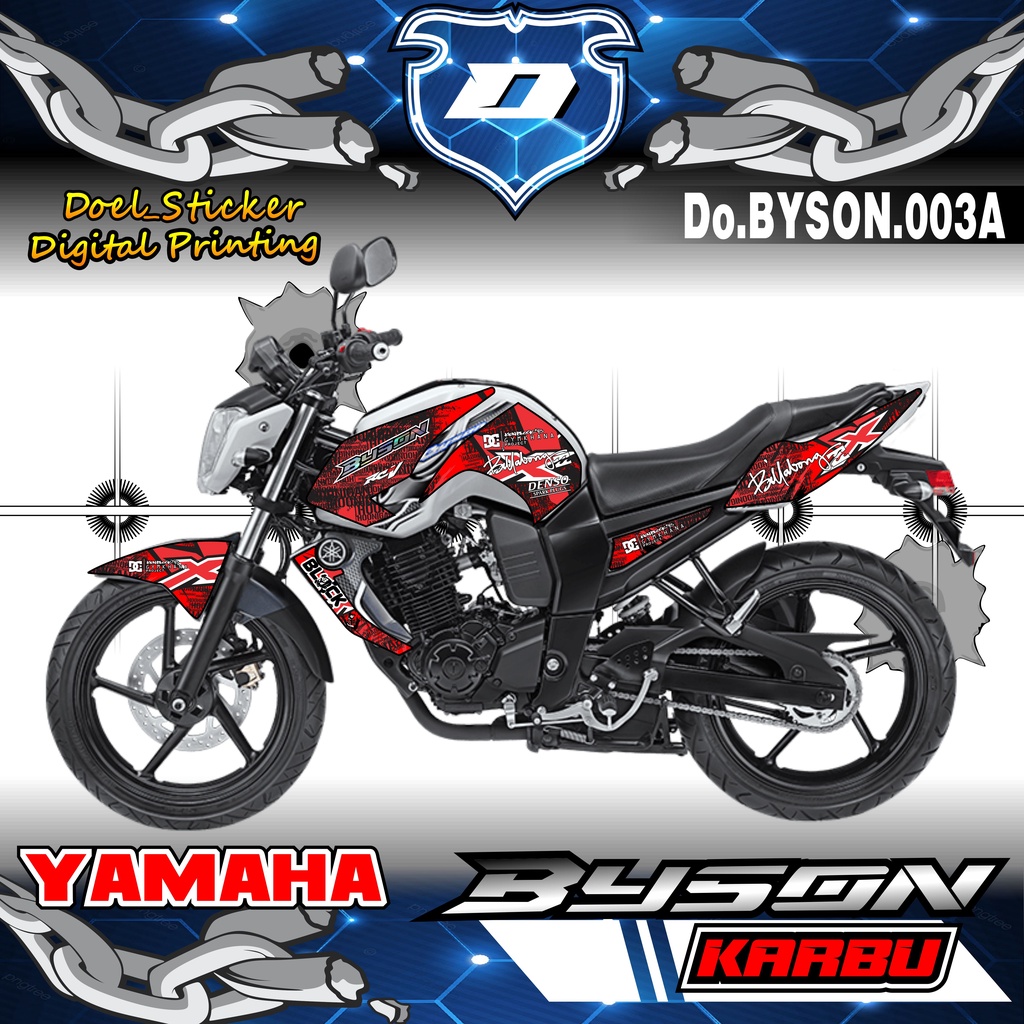 Striping Byson Karbu Variasi HOONIGAN Sticker Stiker Skotlet Motor List Scotlite Body 003A