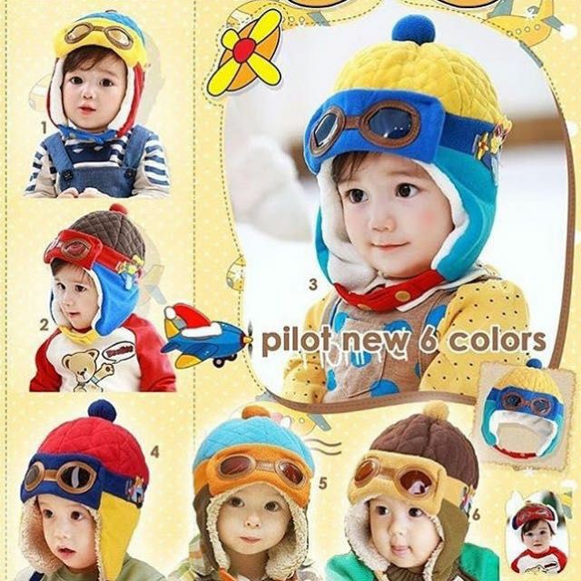 Topi Pilot Hat - Topi Anak Lucu - Topi Anak Pilot Hat Aneka Warna