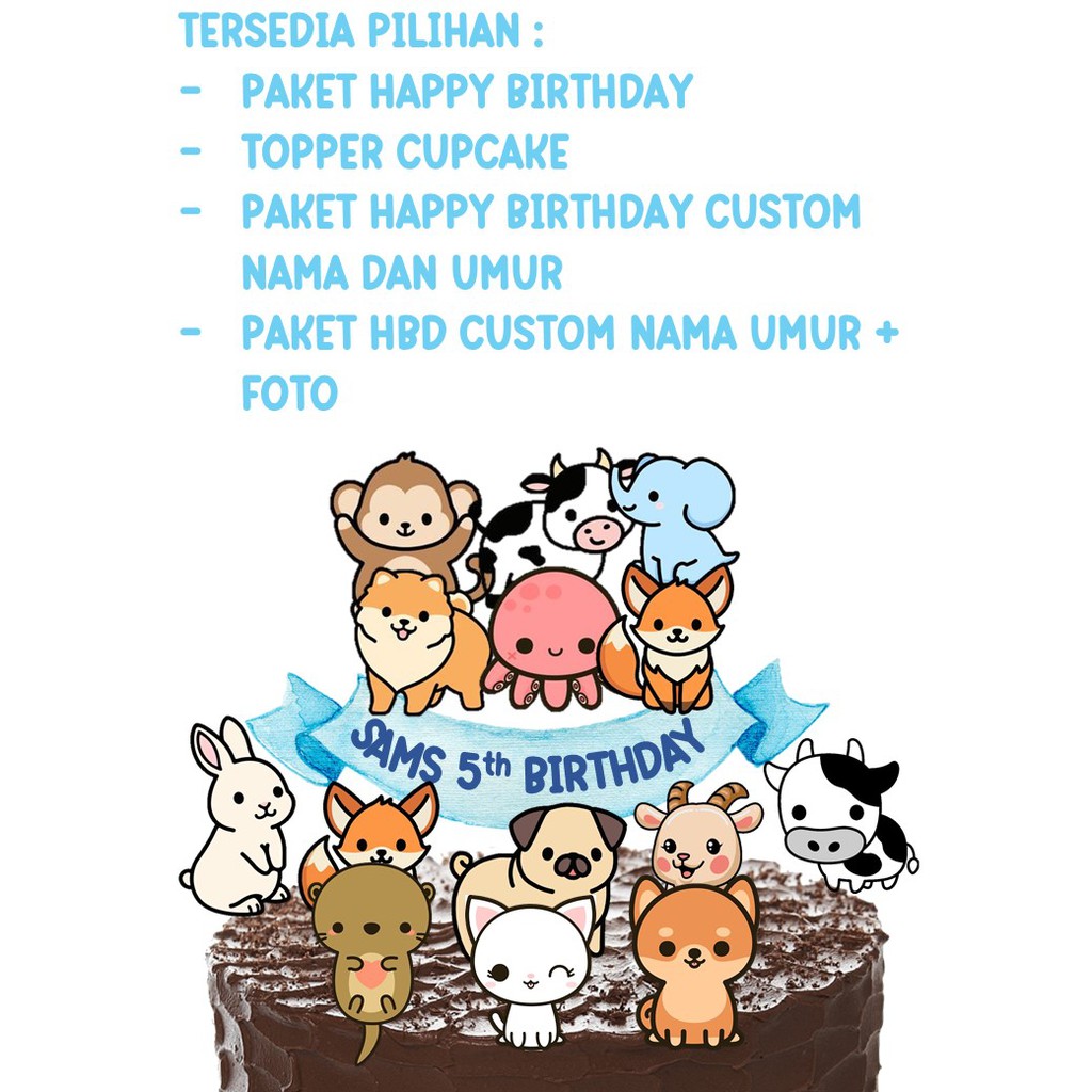 [ BISA COD ] CAKE TOPPER / TOPPER ZOO / TOPPER