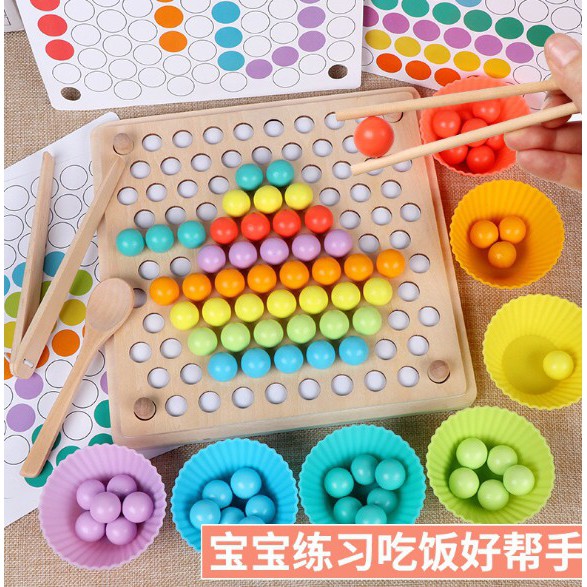 Beads holder pearl fishing memory game - montessori anak - mainan edukasi anak