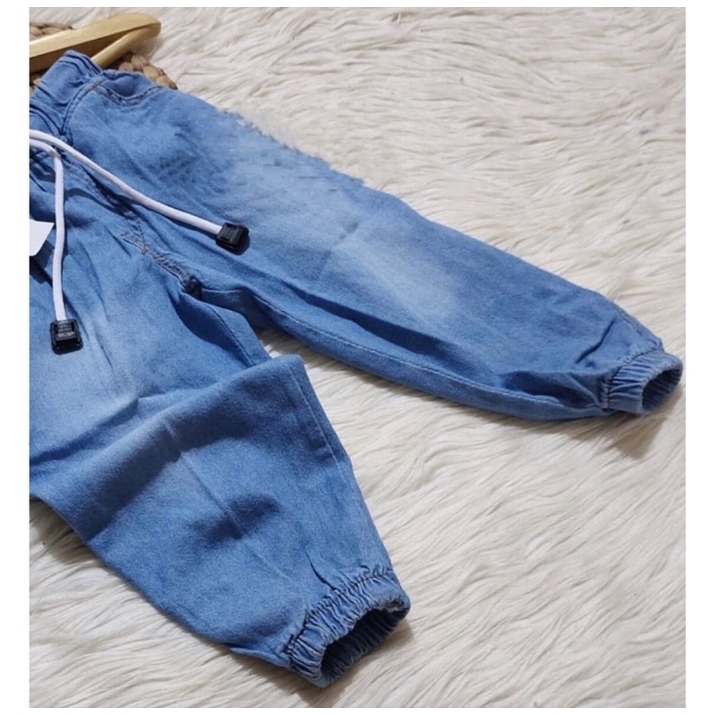 celana jogger jeans bayi anak polos size 1-9 tahun bahan jeans terlaris terbaru best quality/ celana jogger jeans bayi anak laki laki/ celana jogger jeans bayi anak perempuan/ celana jogger jeans bayi anak cowo/ celana jogger jeans bayi anak cewe