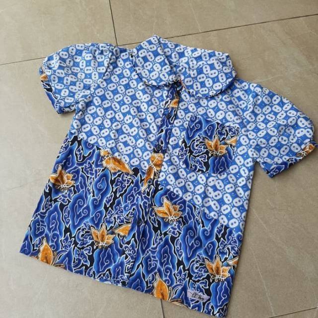 Blouse Batik Anak Perempuan Usia Sd Kelas 1 3 Size 7 Ld 38 39cm Shopee Indonesia