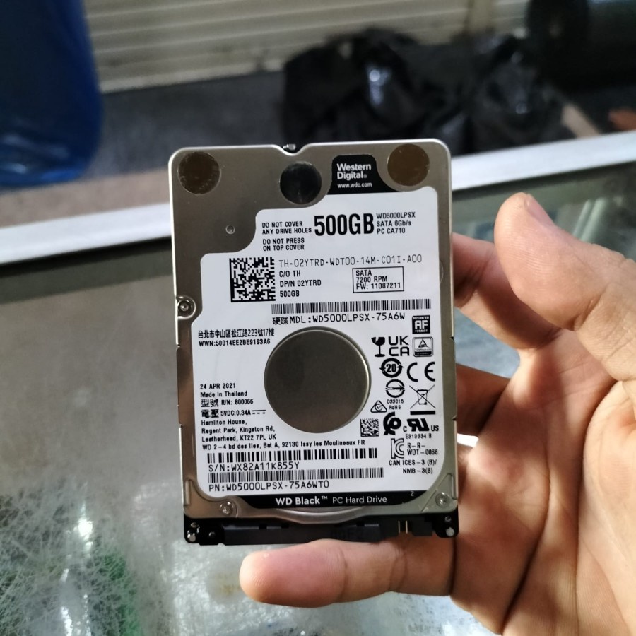Hardisk 500GB Laptop 2.5 WD Black Internal Sata New
