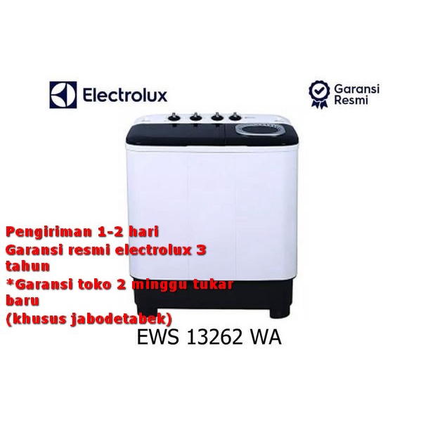 Mesin cuci electrolux EWS13262WA 2 tabung 12 kg 150 watt