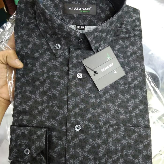 KBP-0578 Kemeja ALISAN semi batik lengan panjang slimfit.