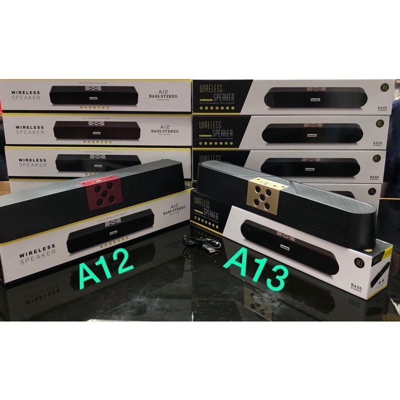 SPEAKER BLUETOOTH PORTABLE TWS SOUNDBAR A13 & A12