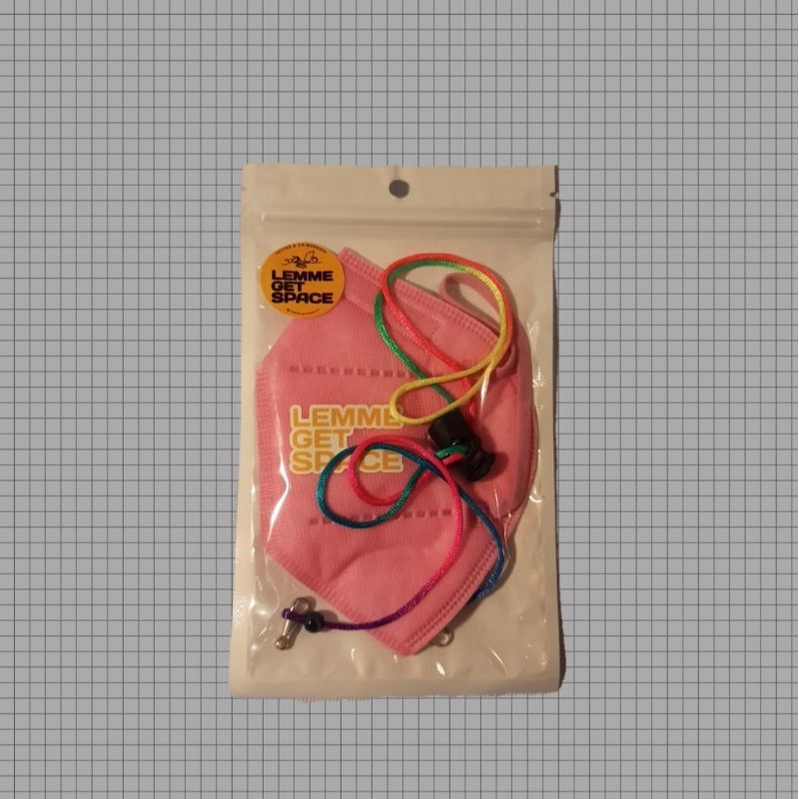 Masker KN95 Respirator Pink Soft + Tali