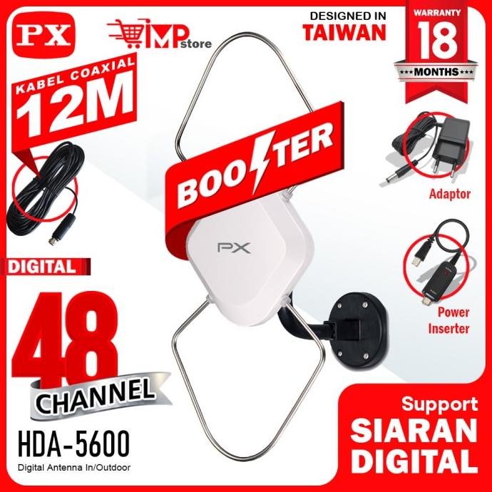 Antena Digital Tv Indoor Outdoor Px Hda-5600 Seperti Hda 5000 Hda5000
