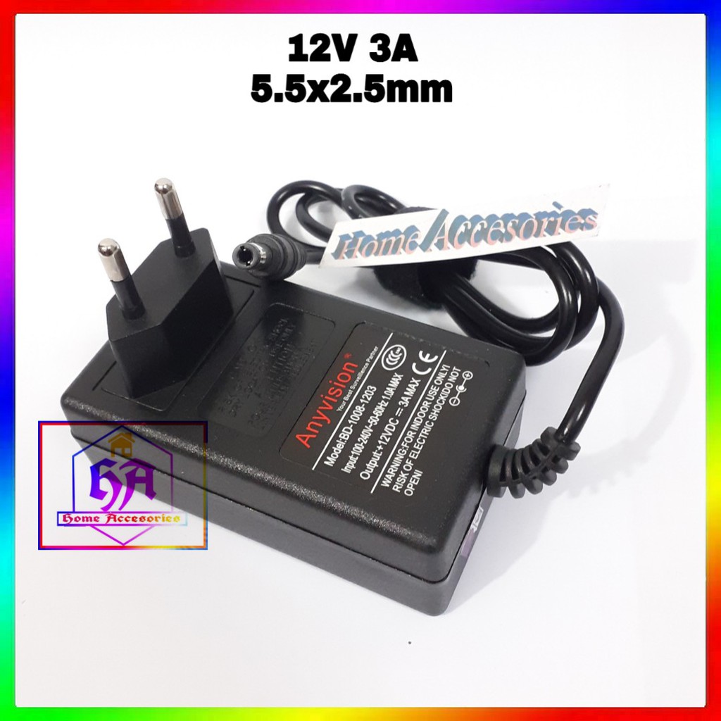 Adaptor Charger CCTV LCD LED Monitor LG 12V 3A Original/Adaptor Charger Laptop AXIO DJH 12V 3A