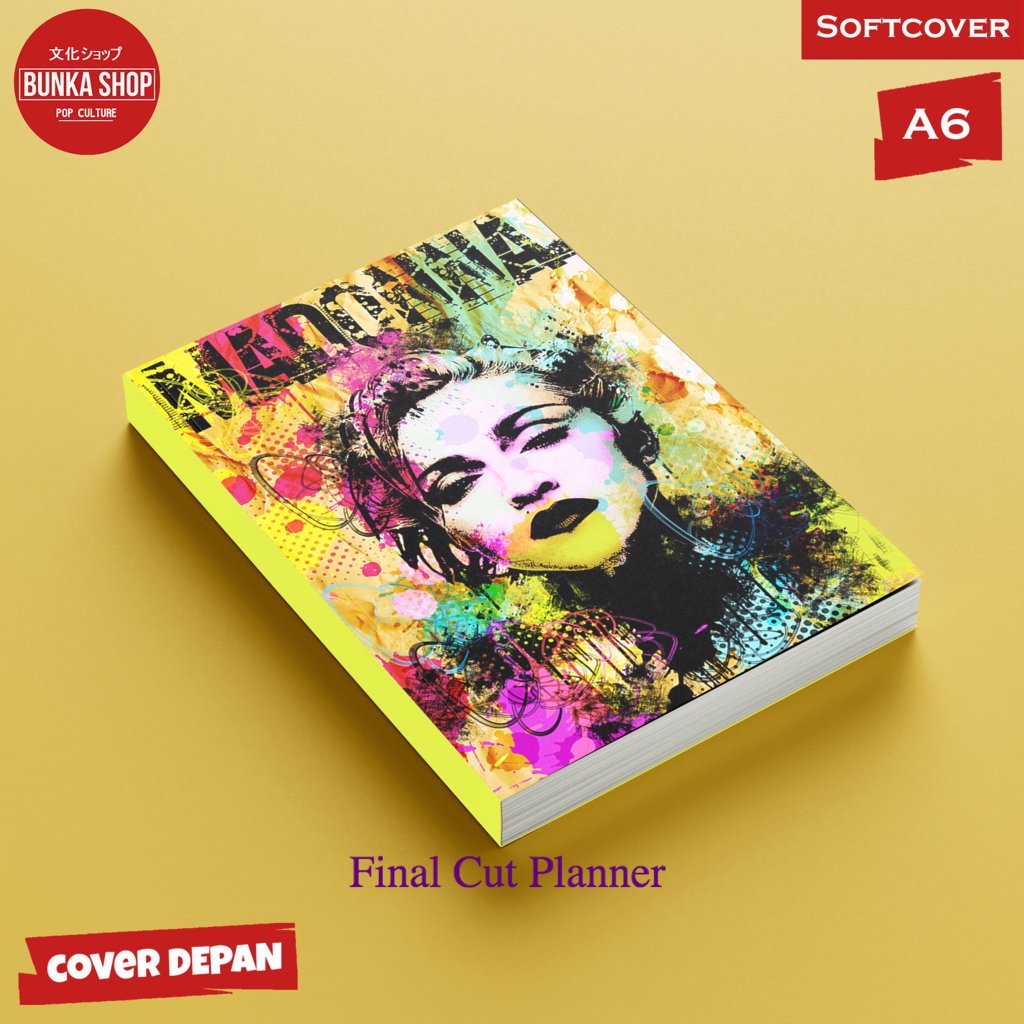 

Buku tulis polos/bergaris 80's Madonna Softcover A6 Buku Tulis Catatan Notes Agenda Planner Jurnal