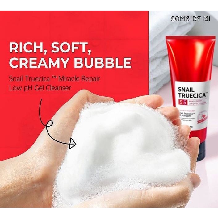 ★ BB ★  [BPOM] SOMEBYMI Snail Truecica Miracle Repair Low pH Gel Cleanser 100ml - SOME BY MI