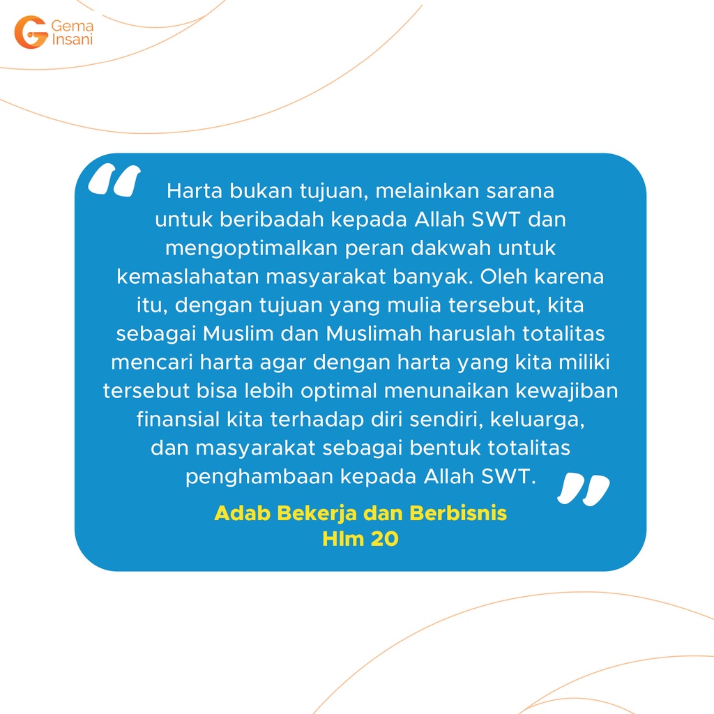 Buku Adab Bekerja dan Berbisnis - Gema Insani 100% Original