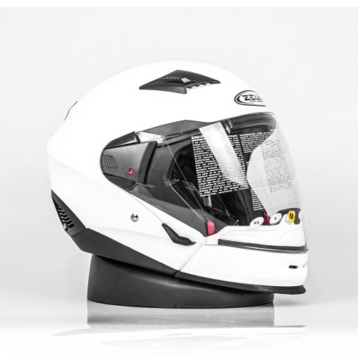 HELM ZEUS 611C SOLID WHITE | ZS 611C FULL FACE DOUBLE VISOR-1