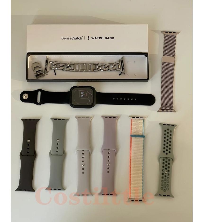 [YC1261]✽ Soft Strap Smartwatch for iWatch Series 7 6 SE 5 4 3 2 44 mm 40mm 42mm 38mm Watchband Spor