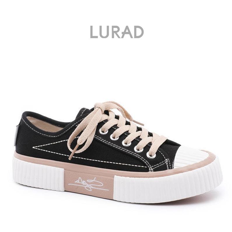 HOLLXMALL SHOPEE12.12 | LURAD SEPATU KANVAS WANITA KOREAN STYLE SEPATU CEWEK IMPORT MODEL TALI